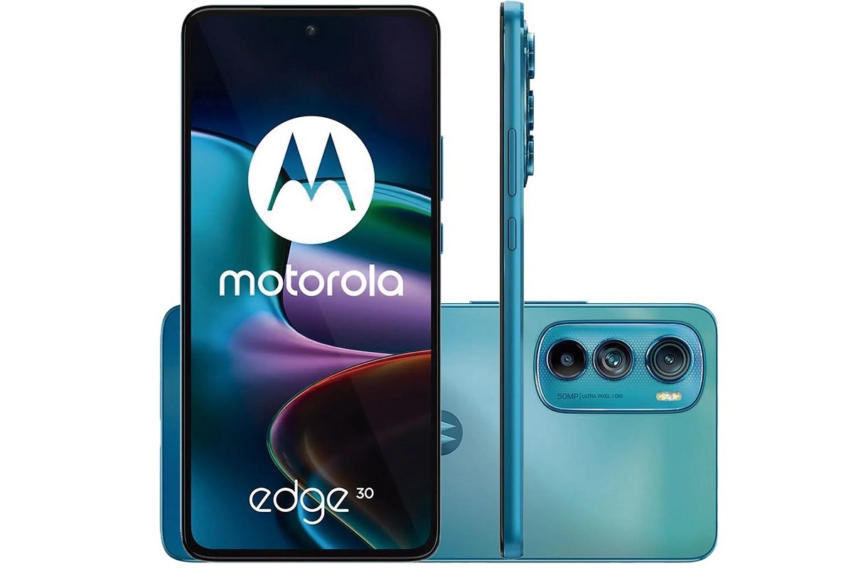 Motorola Edge 30 em montagem da marca para divulgação do modelo