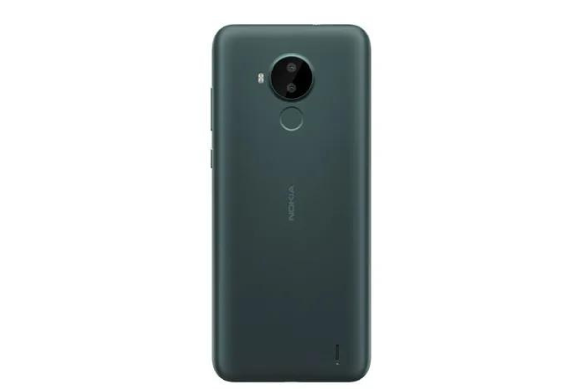 Câmera: Nokia C30 Foto traseira de celular modelo Nokia C30 mostrando sua câmera