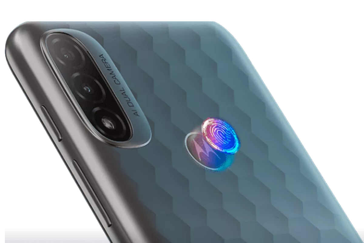 Câmera: Moto E20 Moto E20 de costas mostrando sua câmera