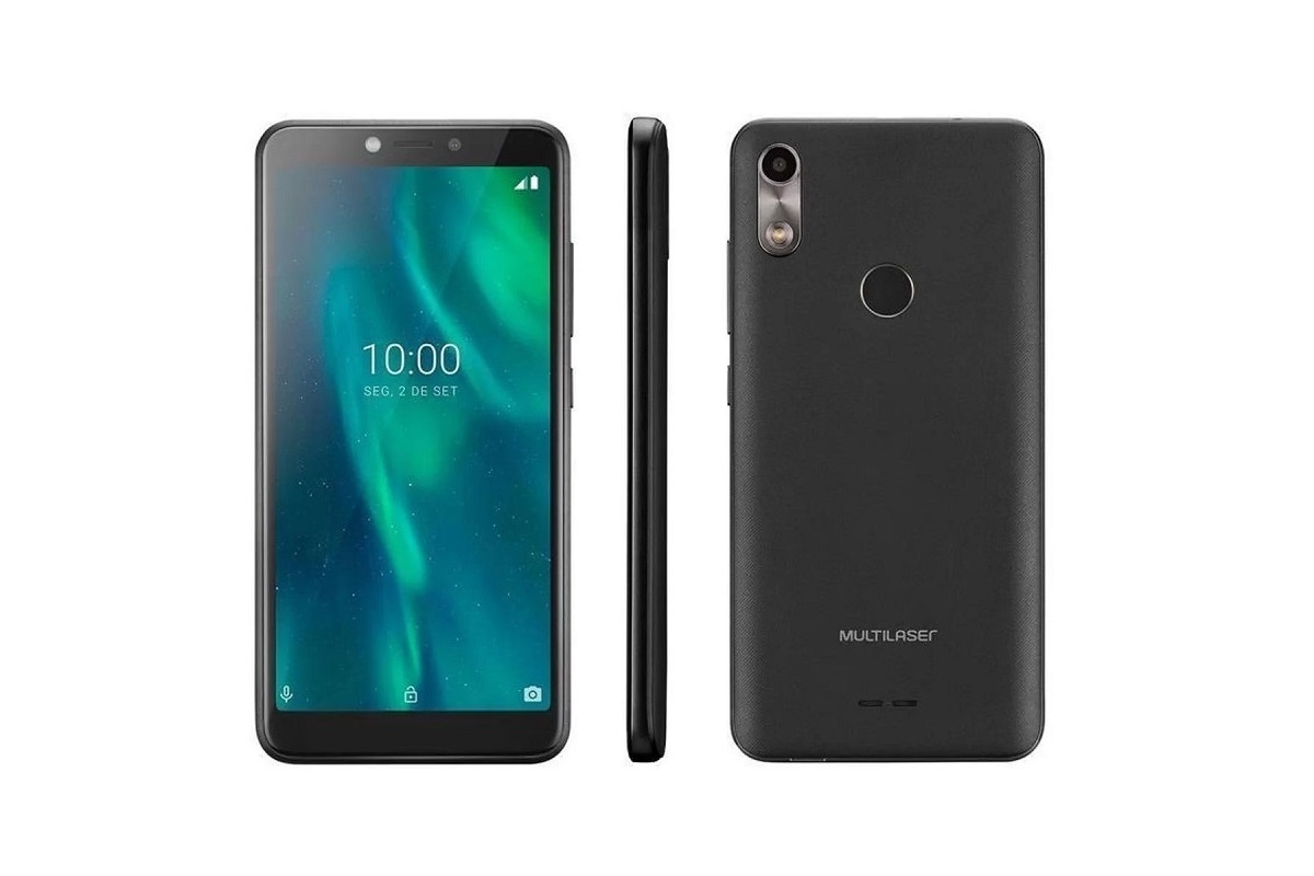F: Smartphone Multilaser Smartphone Multilaser F preto em foto para sites de venda