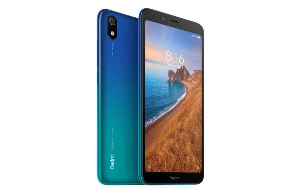 Redmi 7A: Xiaomi Celular Xiaomi verde em foto para sites de vendas modelo Redmi 7A