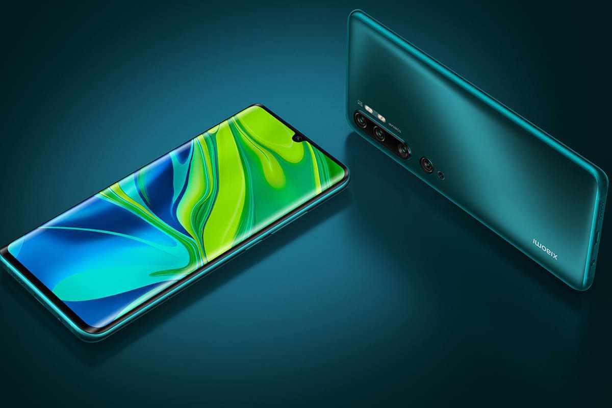 Xiaomi Mi CC9 Pro em montagem para publicidade do aparelho