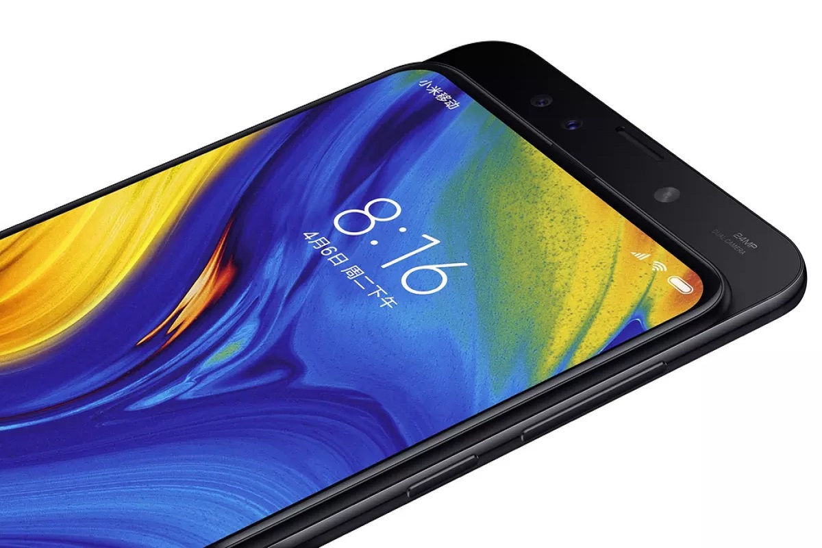 Xiaomi Mi Mix 3 mostrando sua tela de bloqueio e marcando horário 8:16h