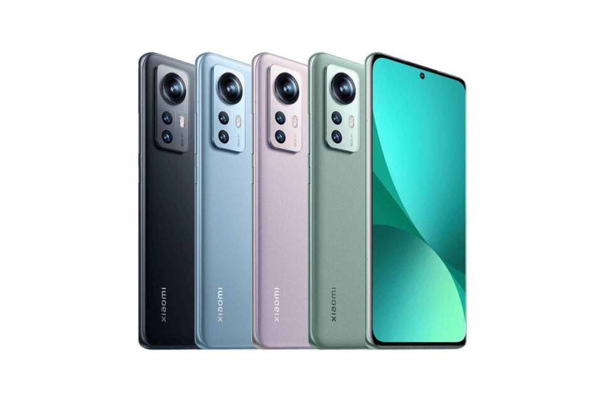 Celulares Xiaomi em quatro cores em foto para publicidade