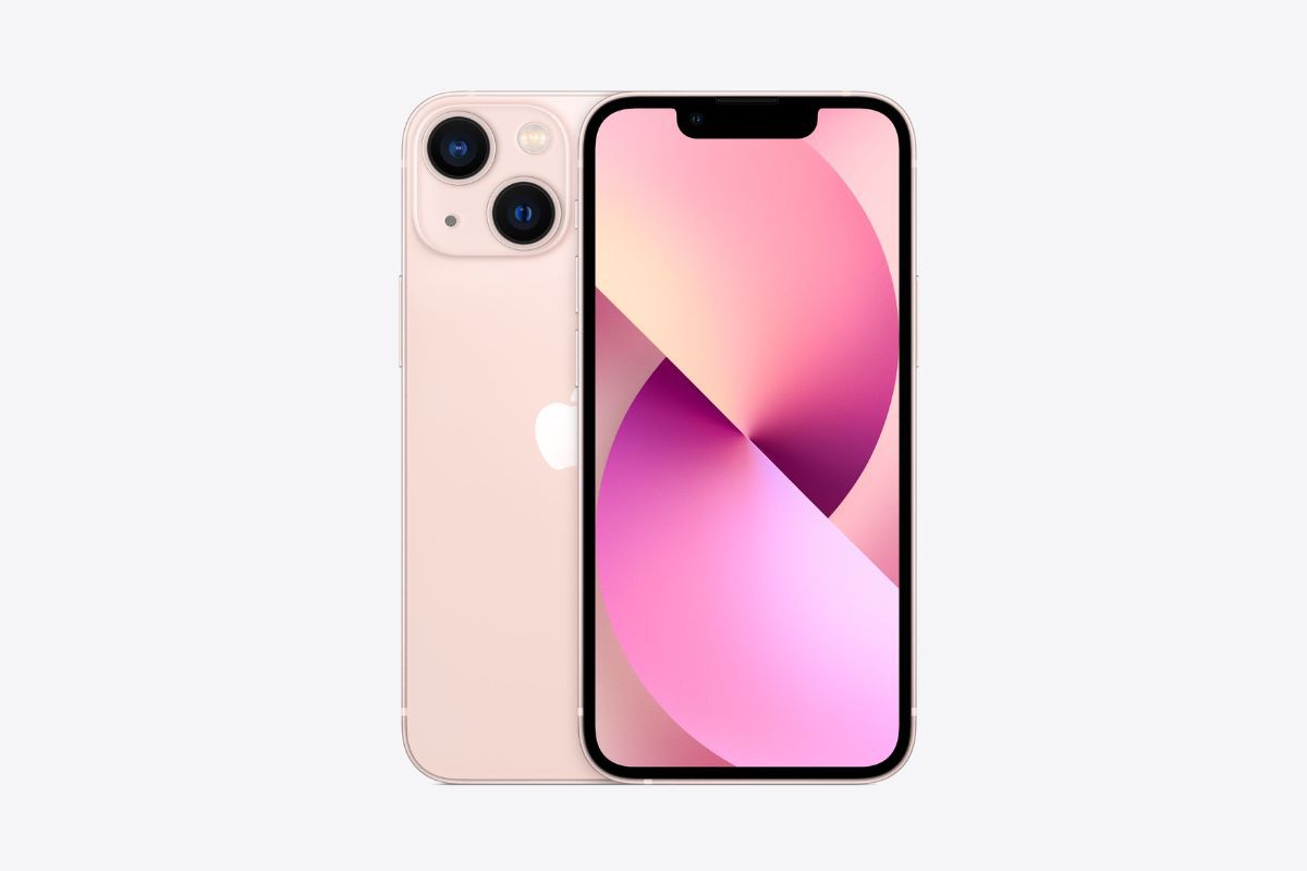 iPhone 13 mini rosé em foto para sites de vendas