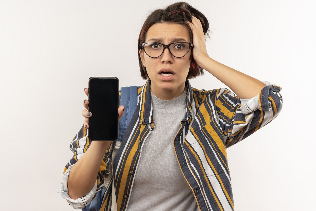 tela do celular piscando